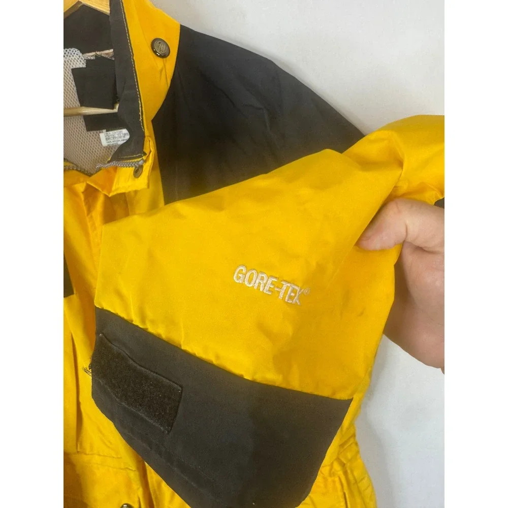 90s The North Face Mountain Light Gore-Tex Jacket Yellow Black Vintage Mens XL